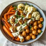 Glow Bowl Recipe: Roasted Veggie, Tahini Yogurt Sauce