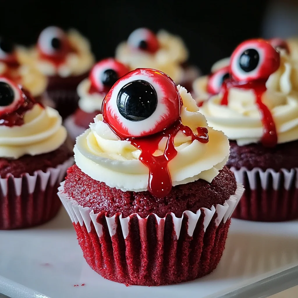 Halloween Augapfel Cupcakes