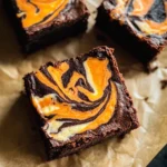 Halloween Cream Cheese Swirl Brownies