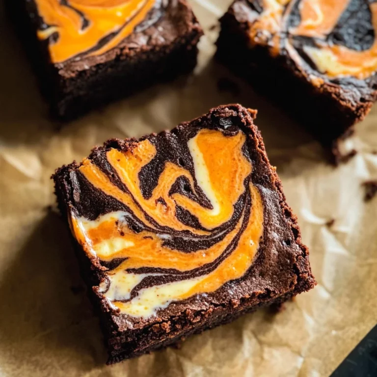 Halloween Cream Cheese Swirl Brownies
