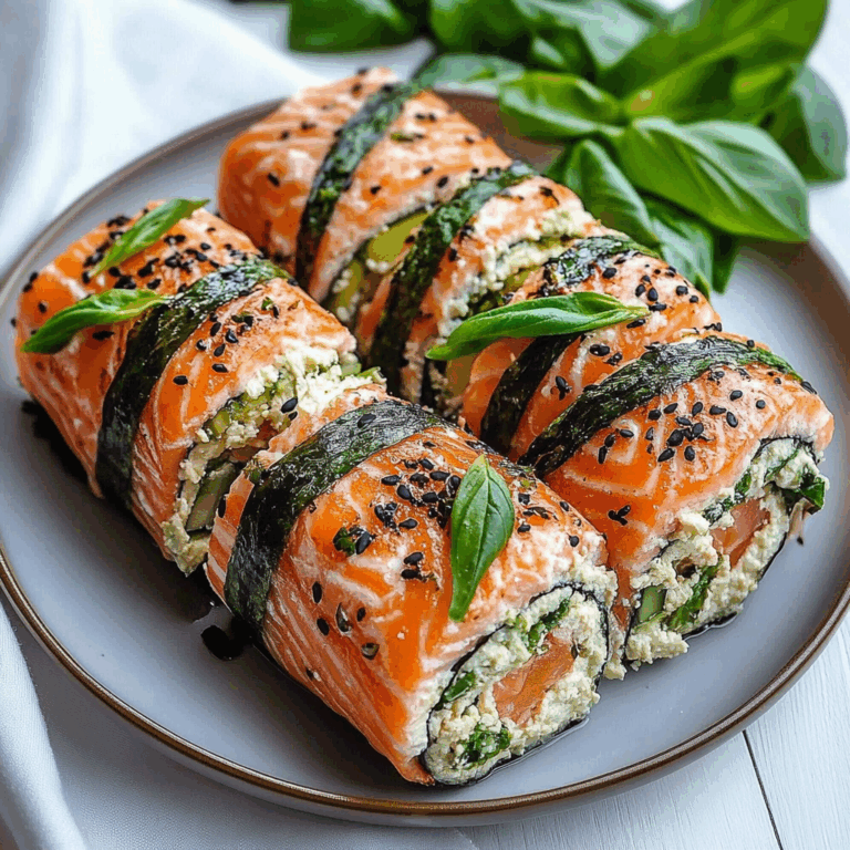 Lemon Basil Salmon Rolls