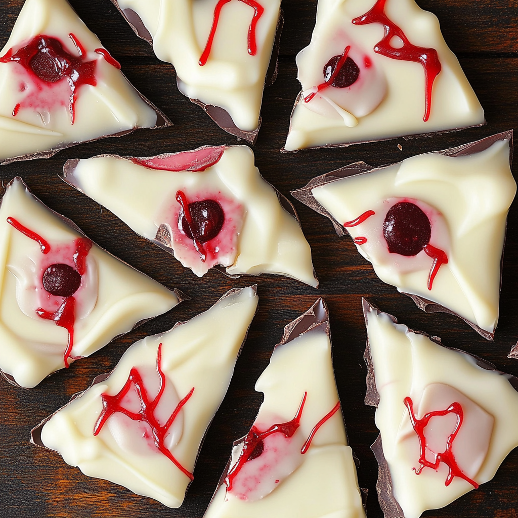 Vampire Chocolate Halloween Bark