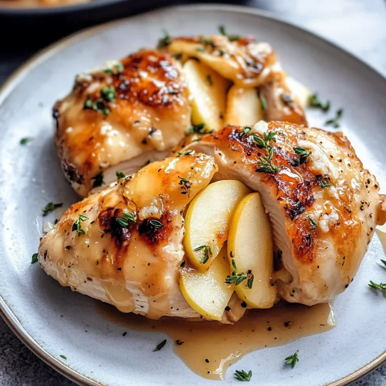 Apple and Brie Stuffed Chicken with Maple Dijon Glaze