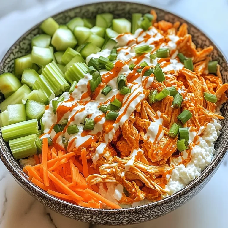 Buffalo Chicken Cottage Cheese Bowl
