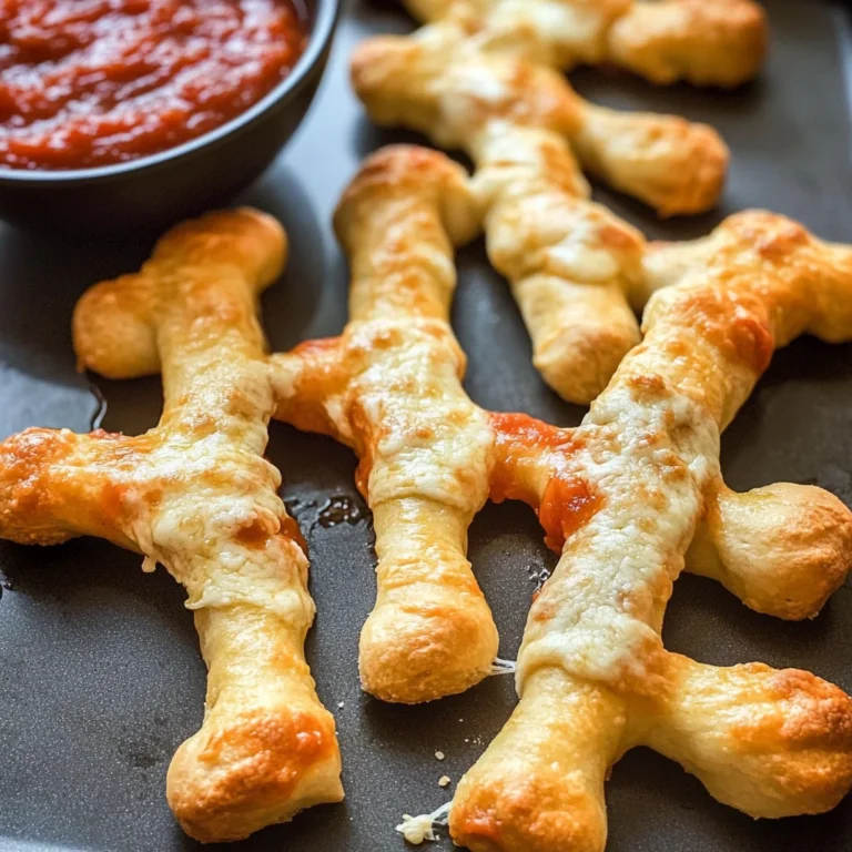 Cheesy Halloween Breadstick Bones