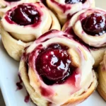 Cherry Cinnamon Rolls with Homemade Filling