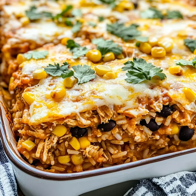 Chicken Enchilada Rice Casserole