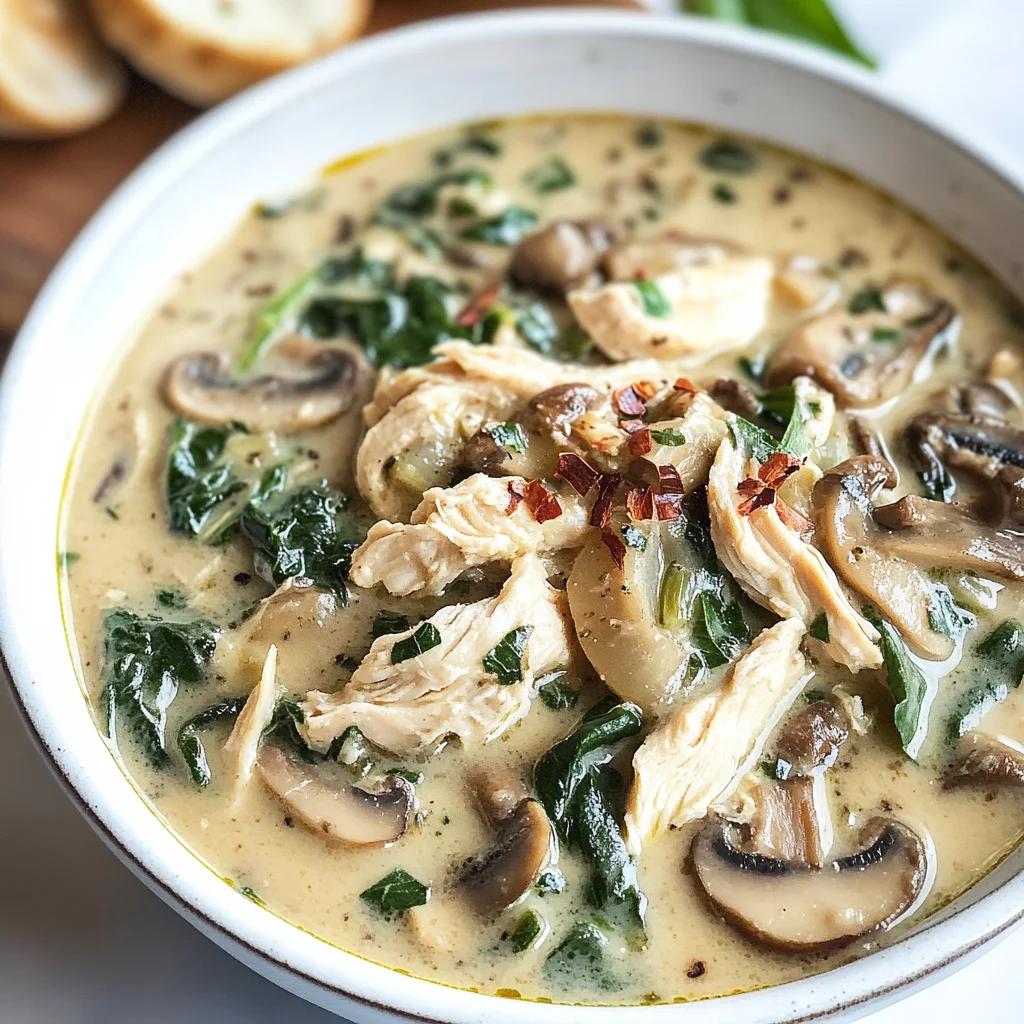 Comforting Rotisserie Chicken and Mushroom Soup