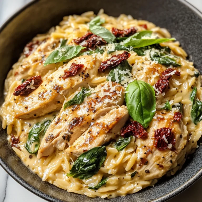 Creamy Tuscan Chicken Orzo