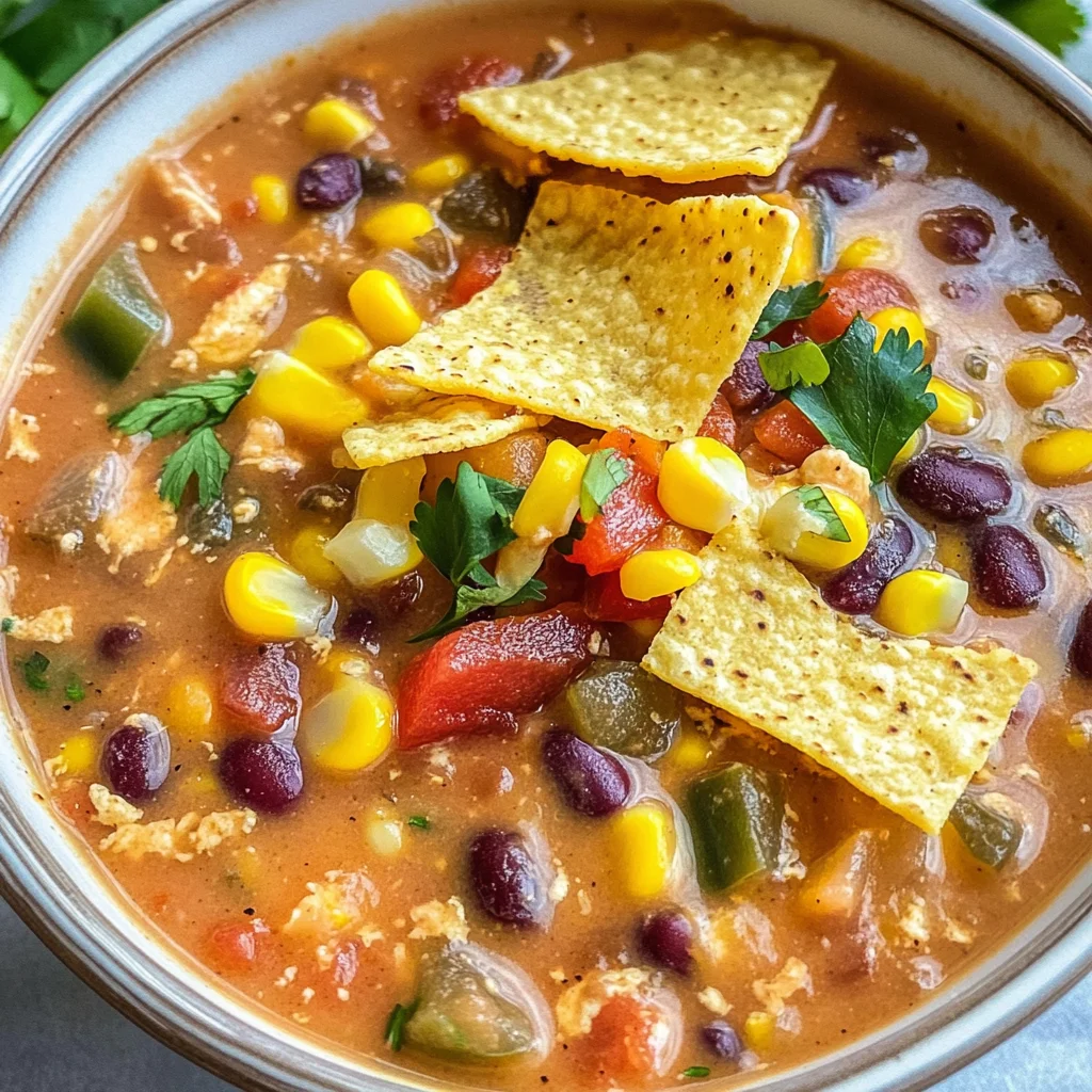 Creamy Vegetarian Tortilla Soup (Easy & Hearty)