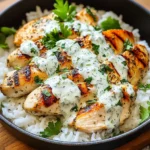 Dump-and-Bake Chicken Tzatziki with Rice Recipe