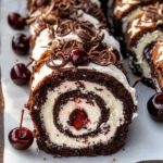Elegant Black Forest Cake Roll