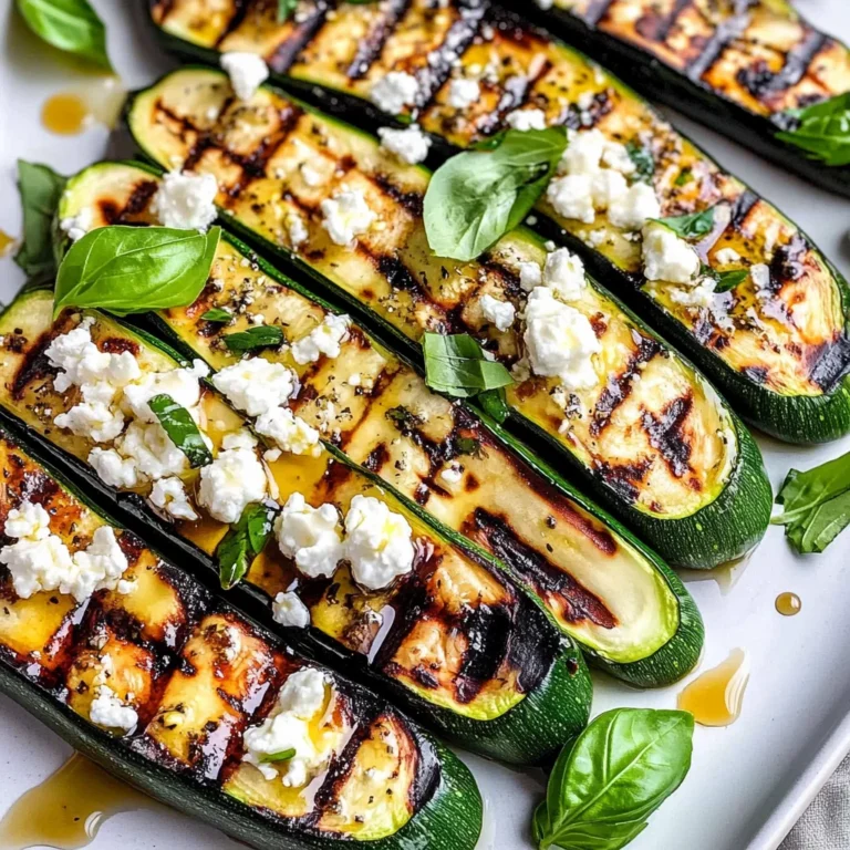 Grilled Zucchini With Goat Cheese, Basil & Honey