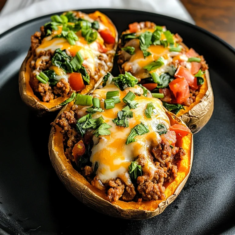 High Protein Ground Turkey Stuffed Sweet Potato
