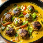 Jerk Meatballs In Coconut Curry Sauce