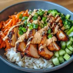 Korean BBQ Chicken Bowls with Gochujang Cream Sauce Awaits!