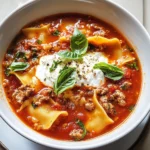 Mouthwatering One Pot Lasagna Soup
