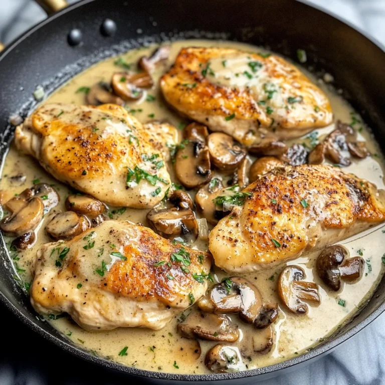 Skillet Chicken and Mushroom Wine Sauce