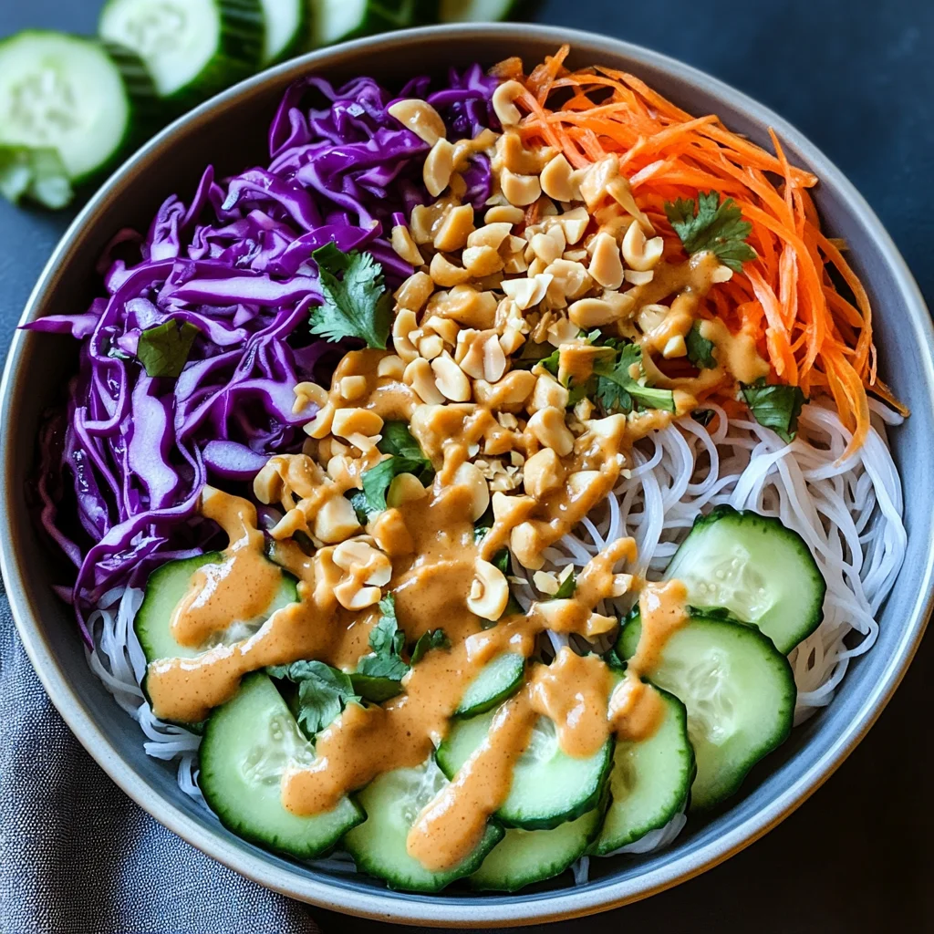 Spring Roll Salad with Peanut Sauce