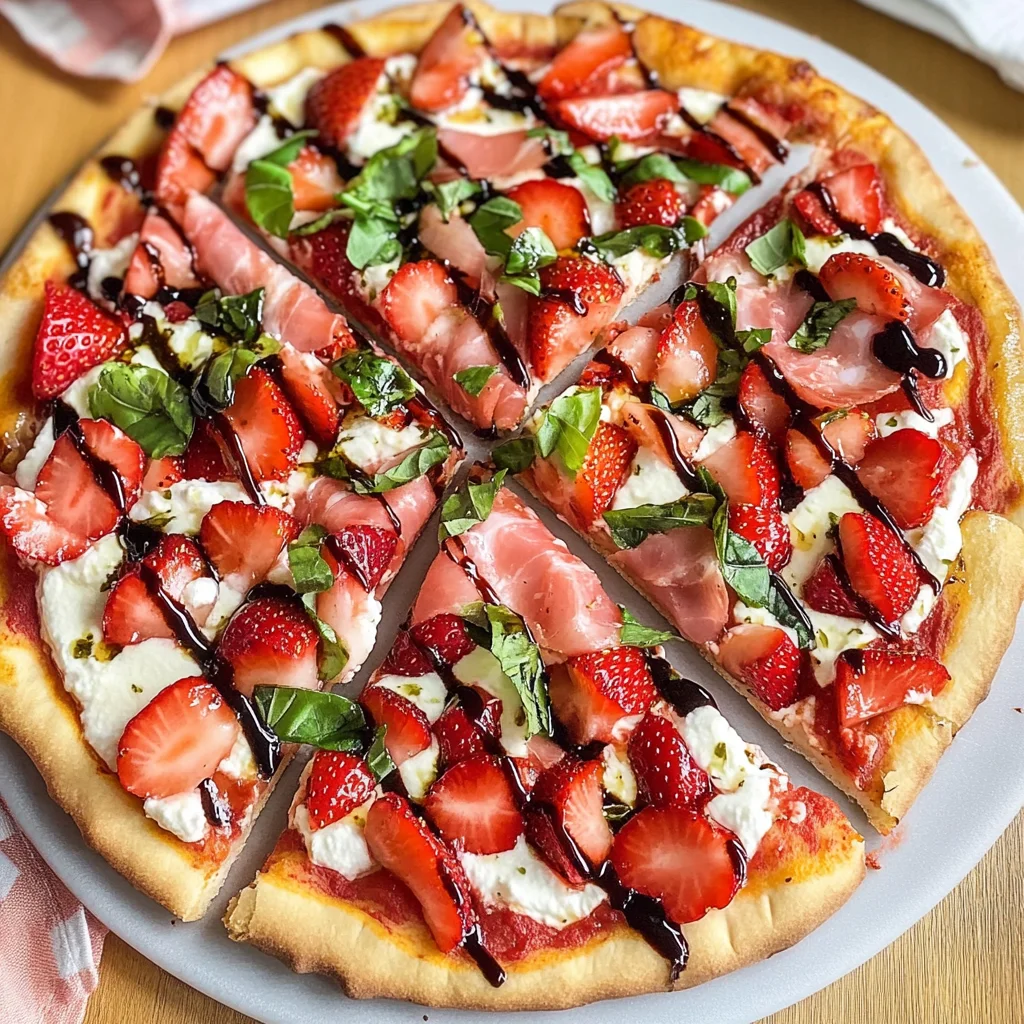 The BEST Strawberry Pizza