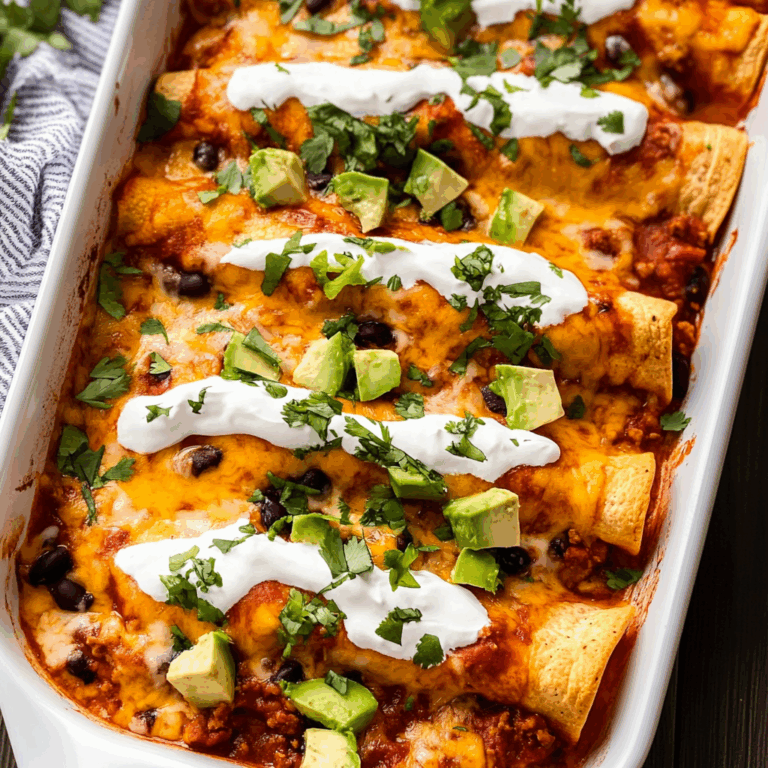 Ground Turkey Black Bean Enchiladas