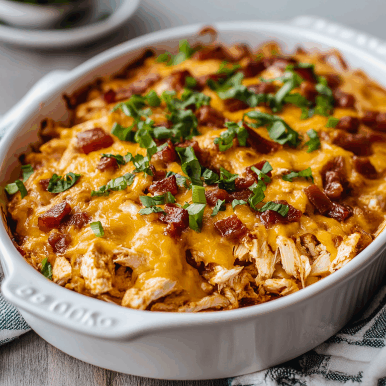 Keto BBQ Chicken Casserole