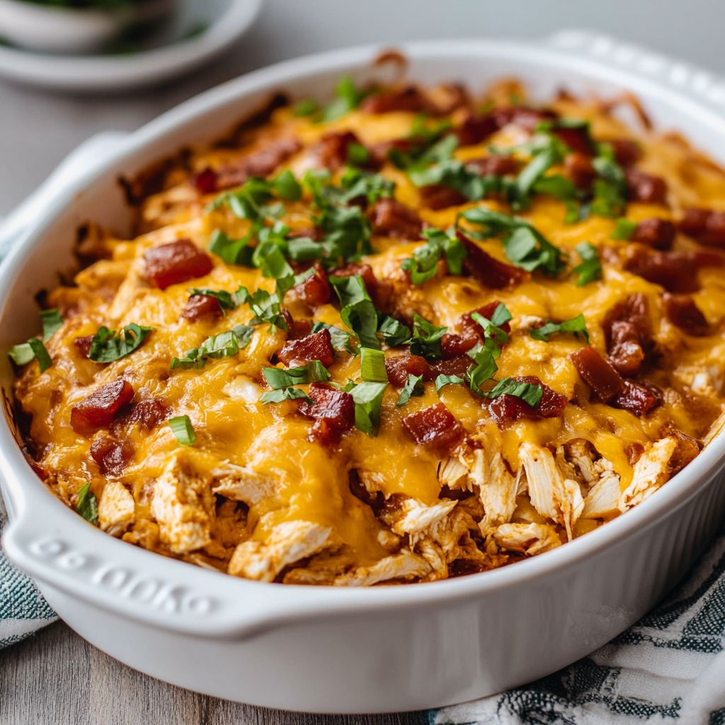 Keto BBQ Chicken Casserole