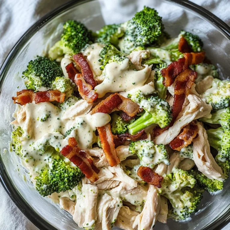Bacon Broccoli and Ranch Chicken Salad