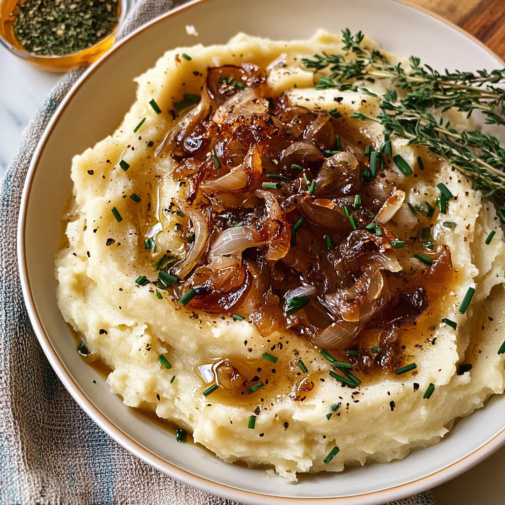 Best Ever Caramelized Onion Mashed Potatoes