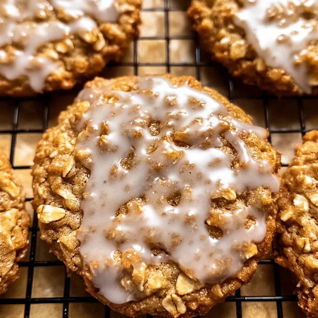 Brown Butter Iced Oatmeal Cookies Recipe
