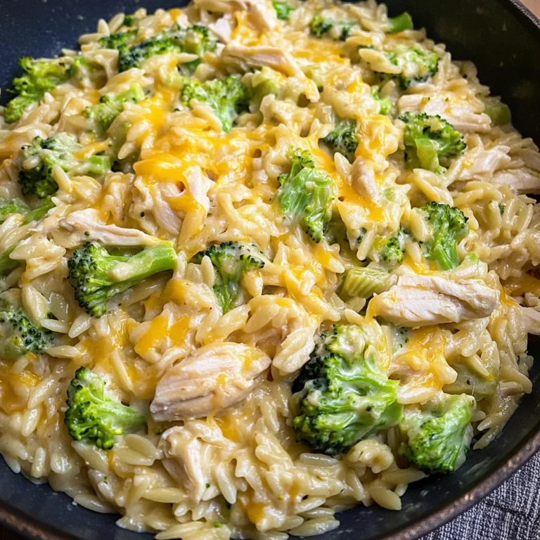 Cheesy Chicken Broccoli Orzo
