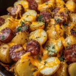 Cheesy Ranch Potatoes and Smoked Sausage