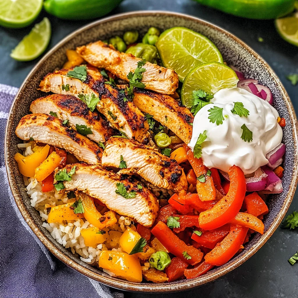 Chicken Fajita Rice Bowls