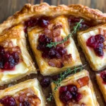 Cranberry Brie Tart with Pancetta & Thyme