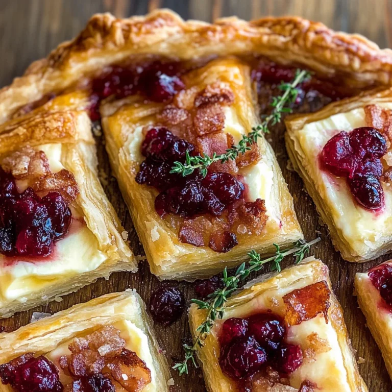 Cranberry Brie Tart with Pancetta & Thyme