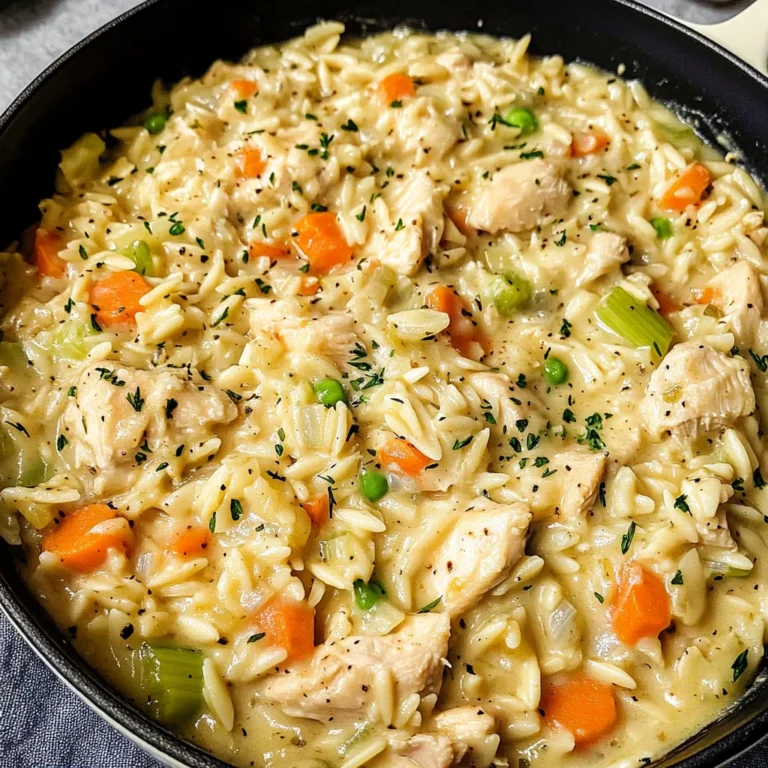 Creamy Chicken Pot Pie Orzo Recipe