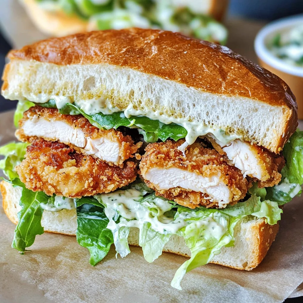 Crunchy Chicken Caesar Sandwich