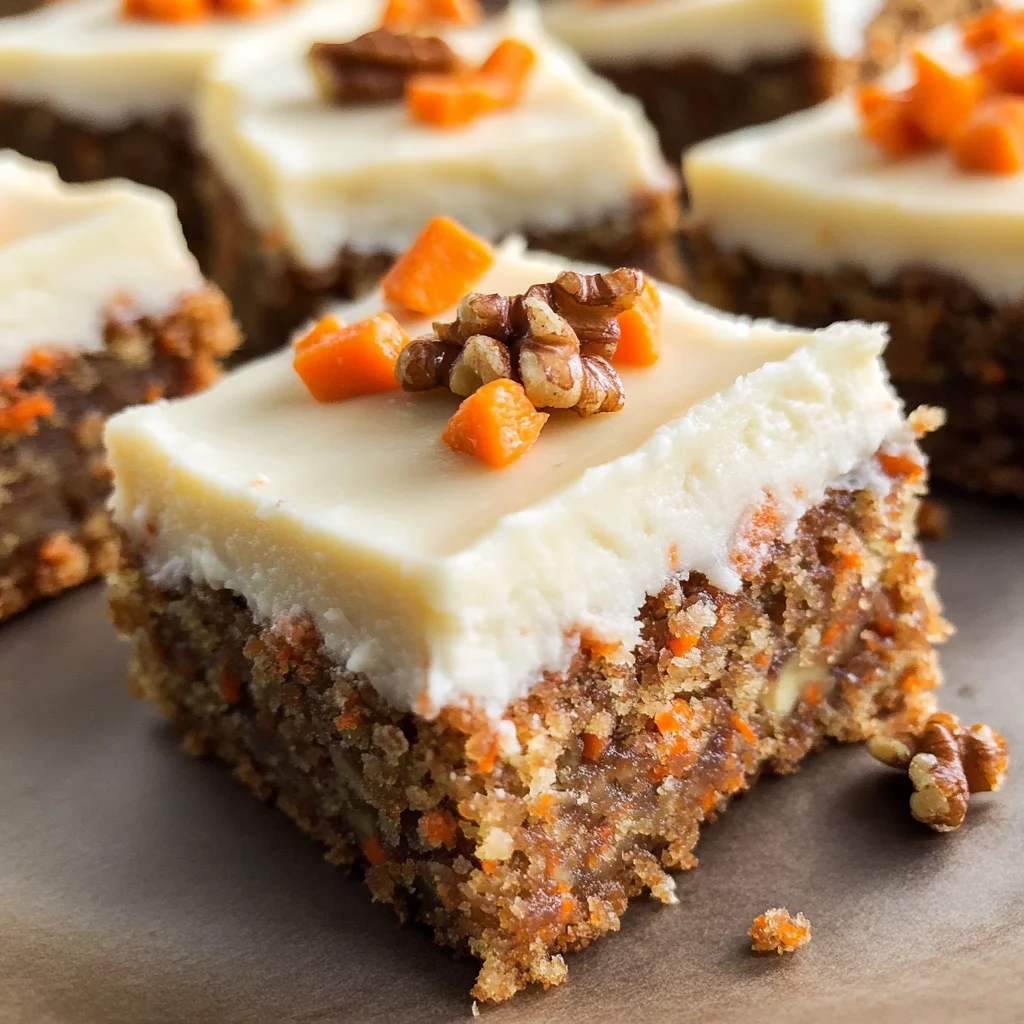 Decadent Carrot Cake Bars with Cream Cheese Frosting