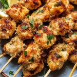 Easy Keto Garlic Parmesan Chicken Skewers Recipe