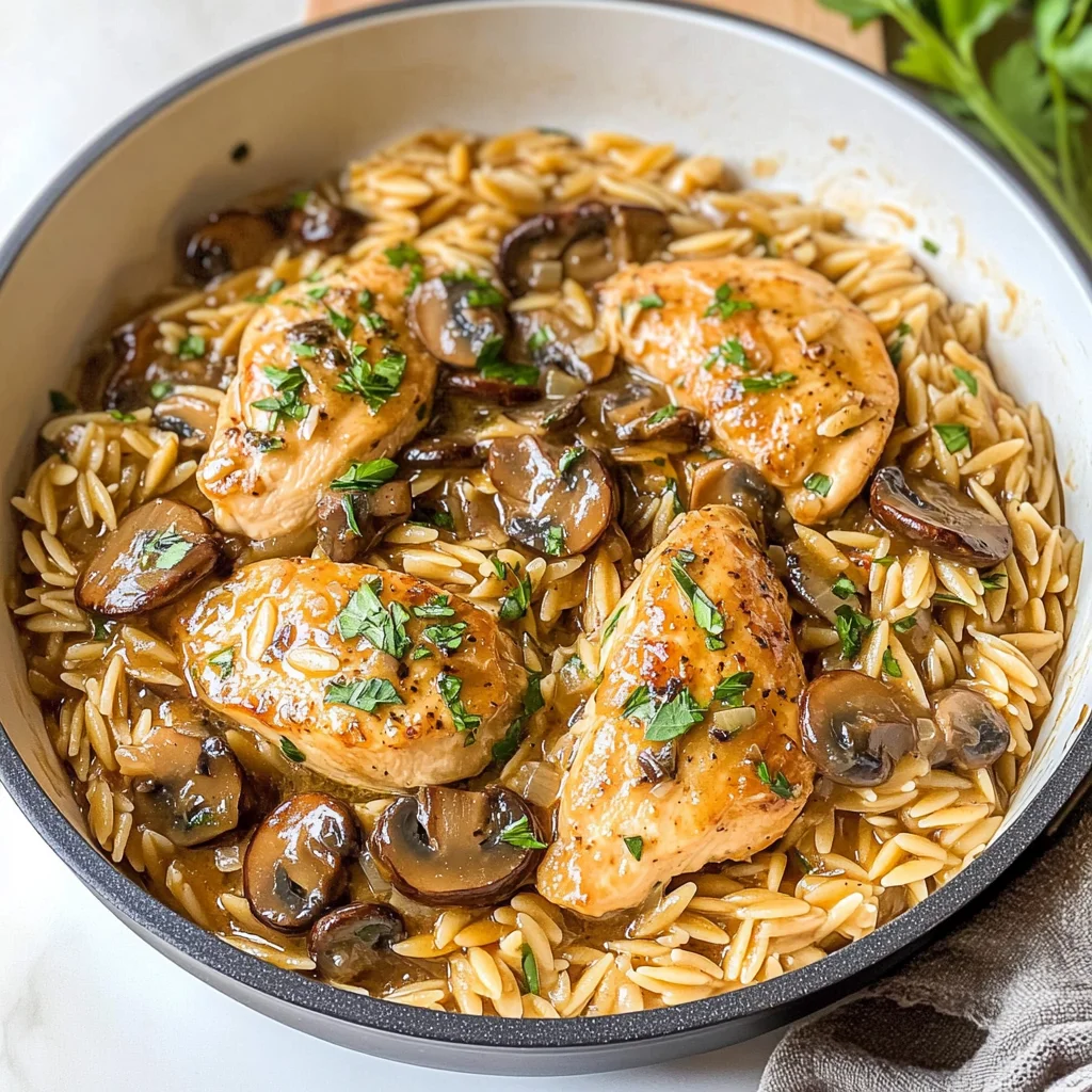Marsala Chicken Orzo