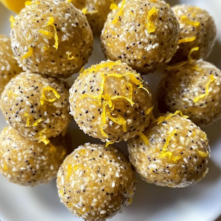 No-Bake Lemon Poppyseed Protein Balls