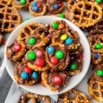 Rolo Pretzels with M&M Candies