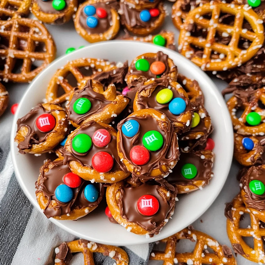 Rolo Pretzels with M&M Candies