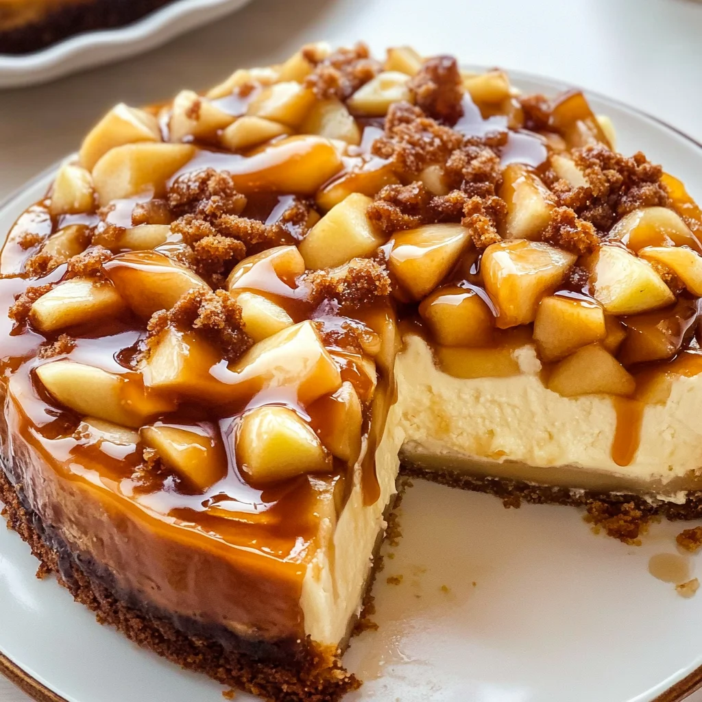 Salted Caramel Apple Pie Cheesecake