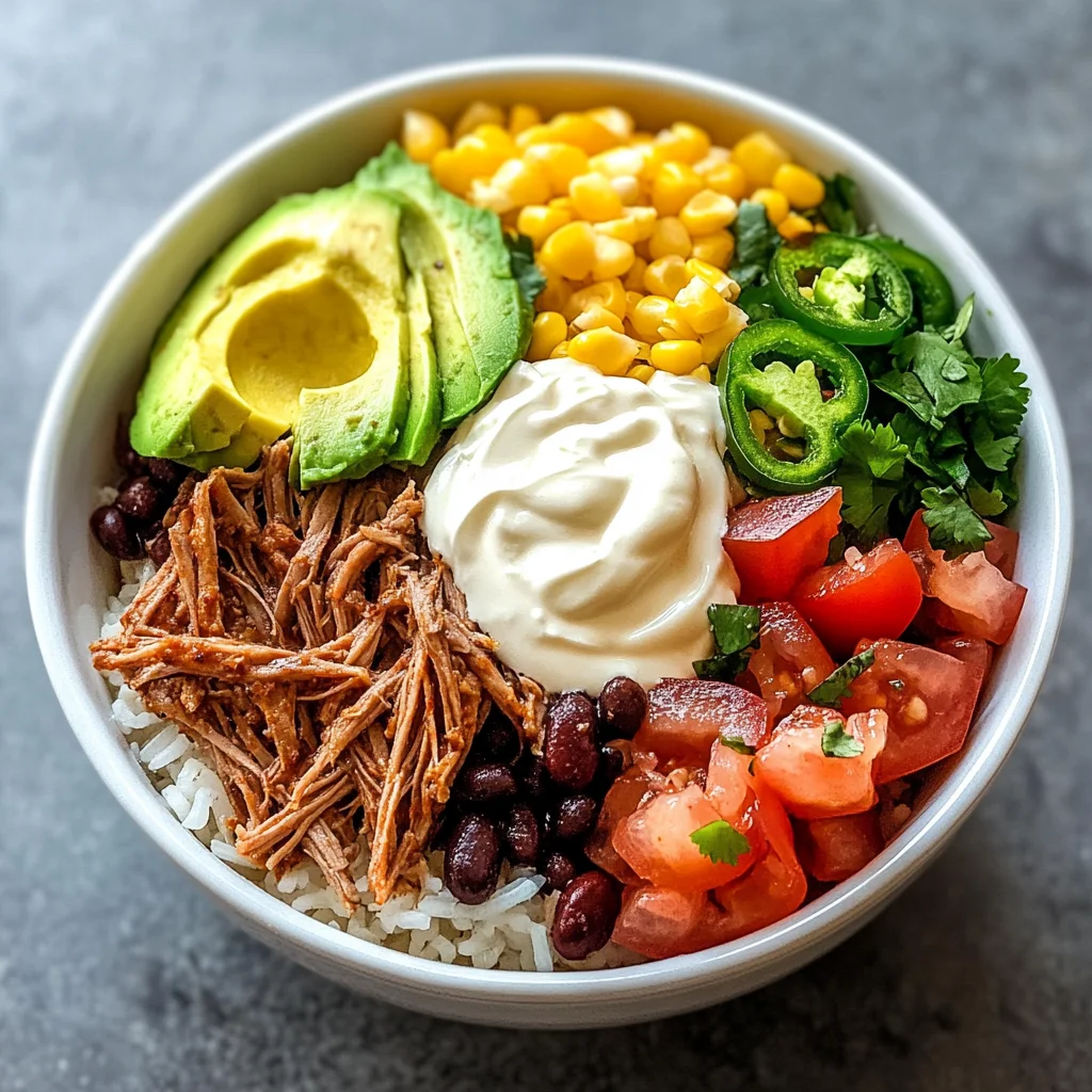 Savory Pulled Pork Burrito Bowl