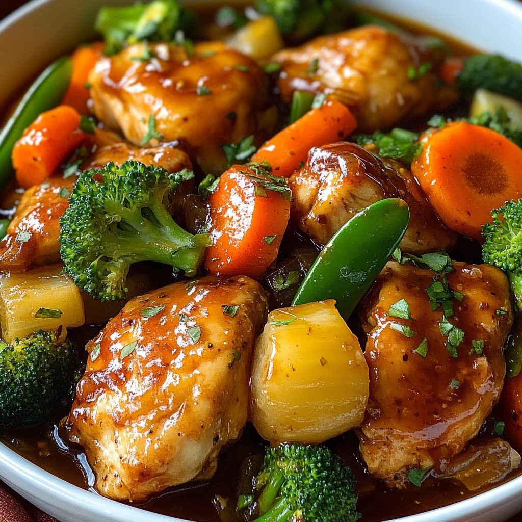 Slow Cooker Honey Garlic Chicken And Veggies Recipe