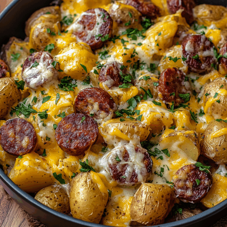 Cheesy Ranch Potatoes and Smoked Sausage