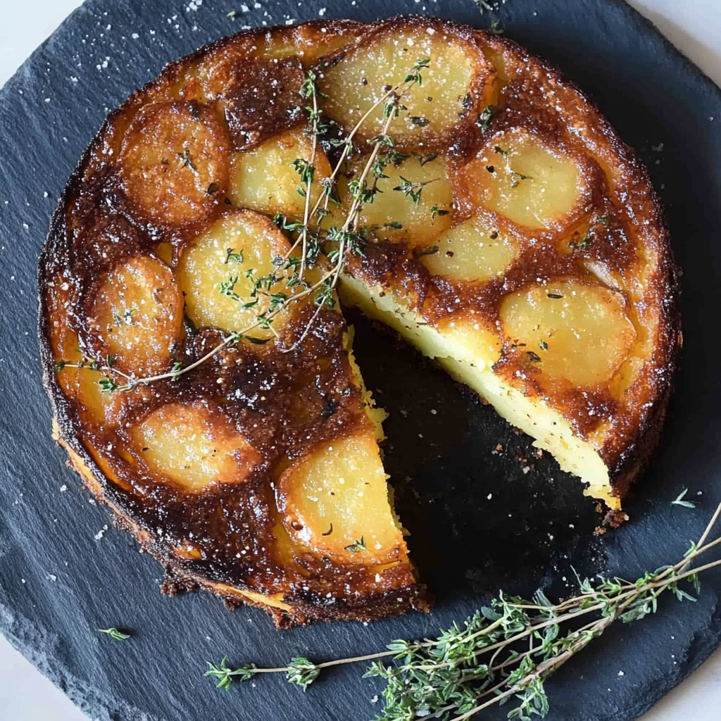 Crispy Balsamic-Thyme Potato Torte