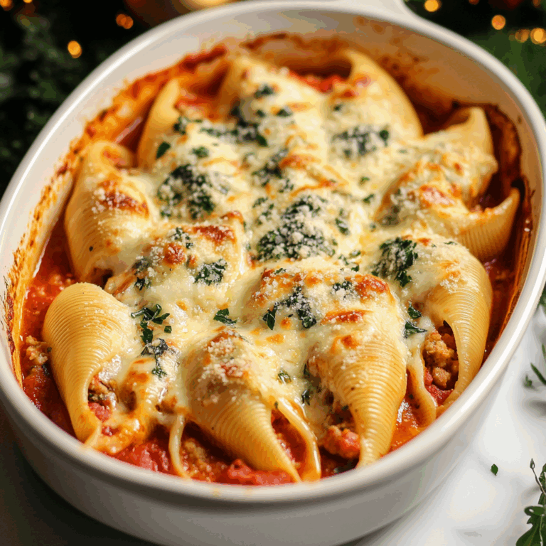 Easy Christmas Stuffed Shells Recipe