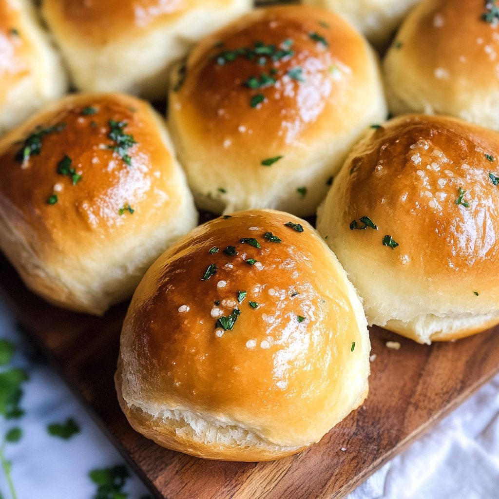 Easy Garlic Butter Dinner Rolls